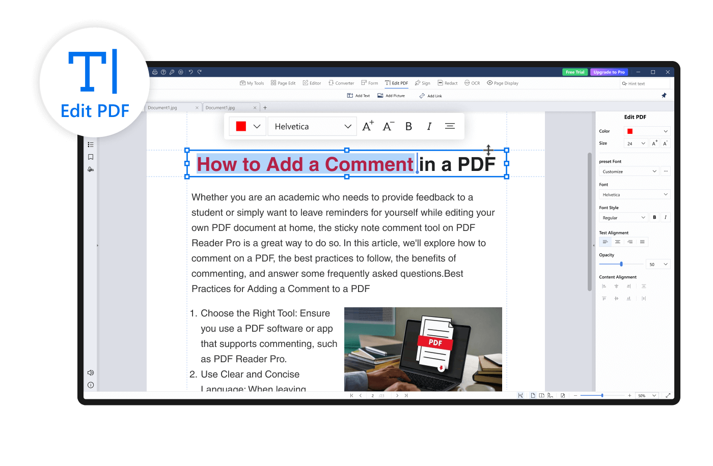 Edit PDF Text